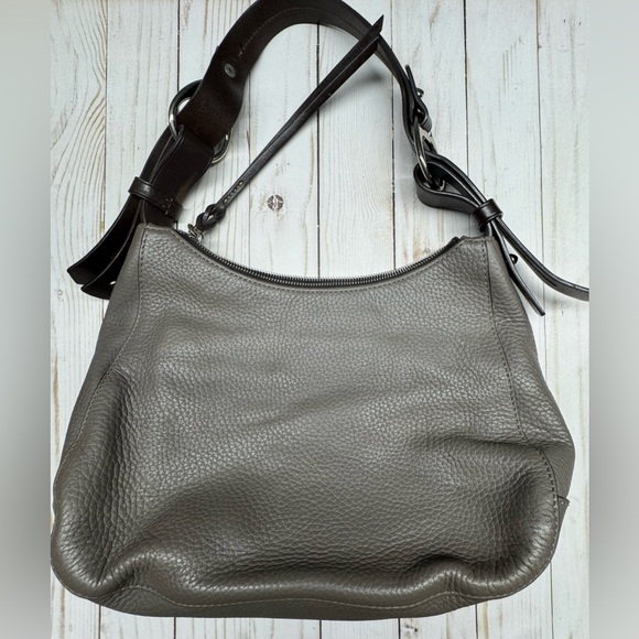 Dooney & Bourke Grey Pebble Grain Leather Hobo Shoulder Bag - Picture 2 of 11